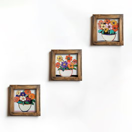 Wallity UKZM065 Pintura Decorativa en MDF con Marco (3 Piezas)